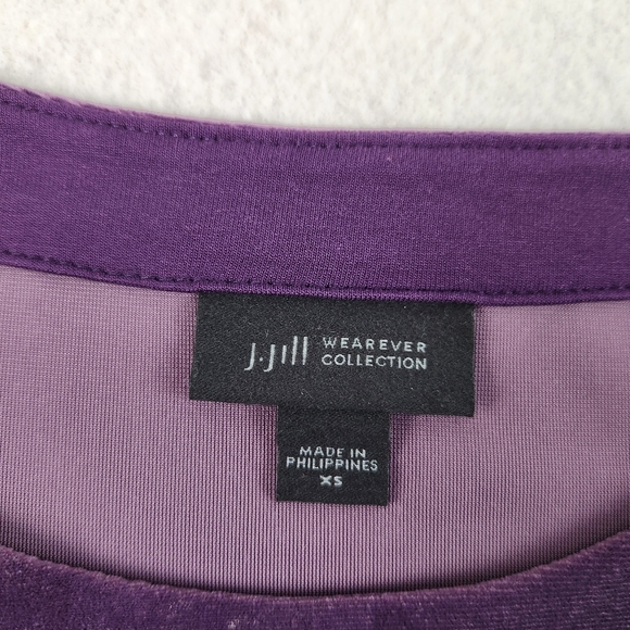 J. Jill Wearever Purple Velour Velvet Tank Shirt Size XS - Picture 5 of 8